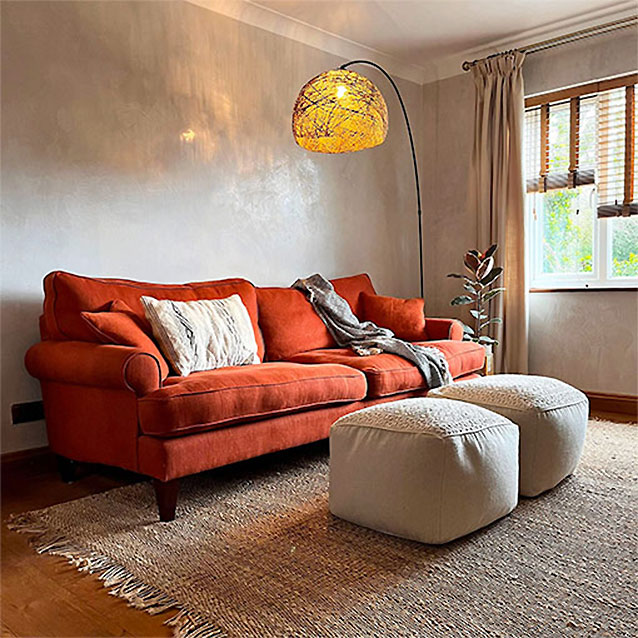 Cooksbridge3 Seater Sofa in Romo Soho Burnt Orange